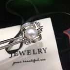Twisted Shell Pearl Ring, Fashion 3D‑Design Women’s Pearl Jewelry