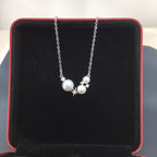 Six‑Pointed Star Multi‑Shell‑Pearl Pendant Necklace, Dainty Women Clavicle Chain