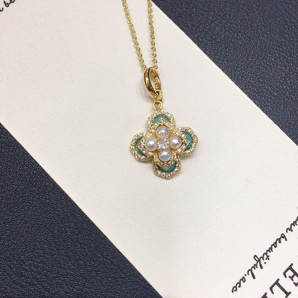 Vintage Shell Pearl Pendant Necklace, Multi‑Use Clasp, Luxury Women Jewelry