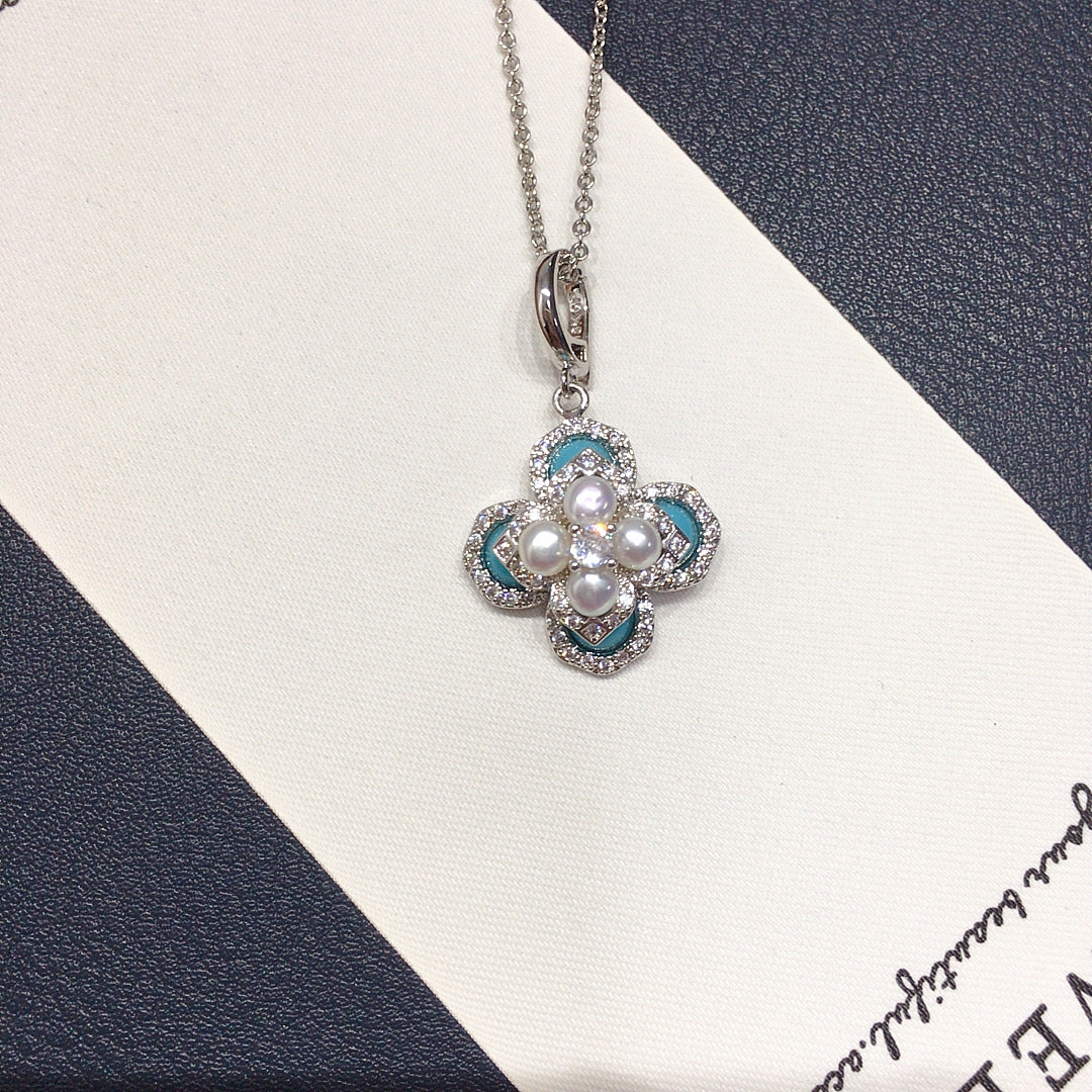 Vintage Shell Pearl Pendant Necklace, Multi‑Use Clasp, Luxury Women Jewelry