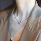 Six‑Pointed Star Multi‑Shell‑Pearl Pendant Necklace, Dainty Women Clavicle Chain