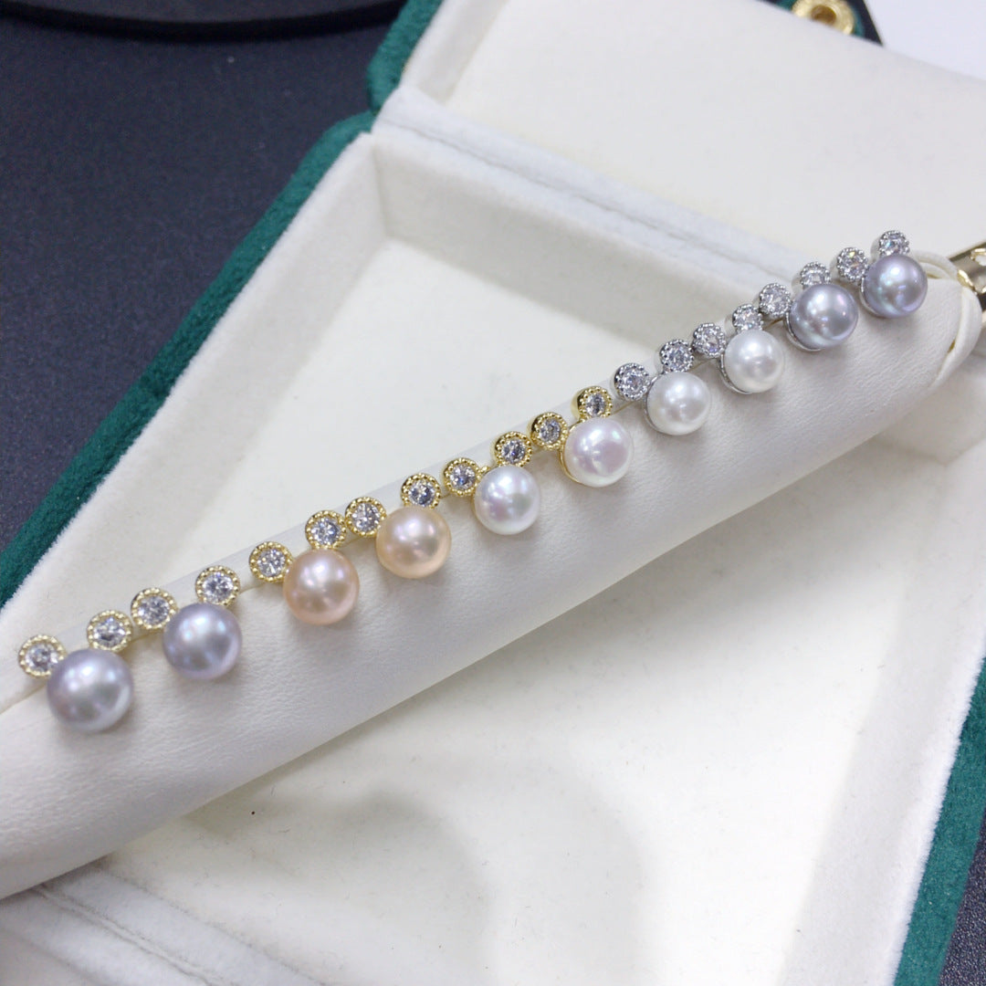 Cute Mickey‑Shaped Shell Pearl Stud Earrings, Dainty Delicate Pearl Earrings for Women