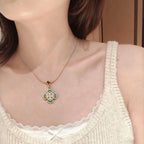 Vintage Shell Pearl Pendant Necklace, Multi‑Use Clasp, Luxury Women Jewelry