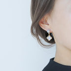 Four‑Leaf Clover Shell Pearl Drop Earrings, 18K Gold Plated, 925 Sterling Silver Post
