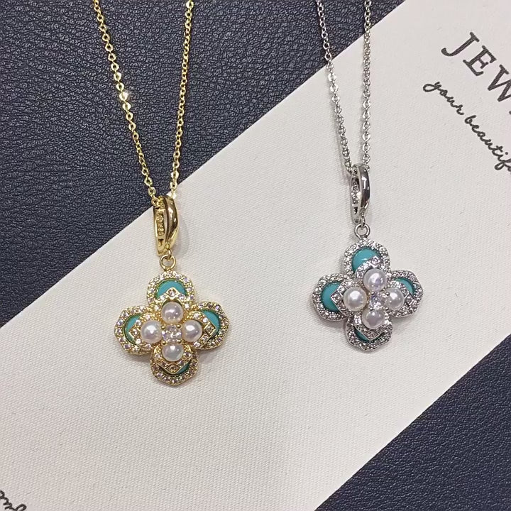 Vintage Shell Pearl Pendant Necklace, Multi‑Use Clasp, Luxury Women Jewelry