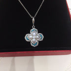 Vintage Shell Pearl Pendant Necklace, Multi‑Use Clasp, Luxury Women Jewelry